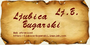 Ljubica Bugarski vizit kartica